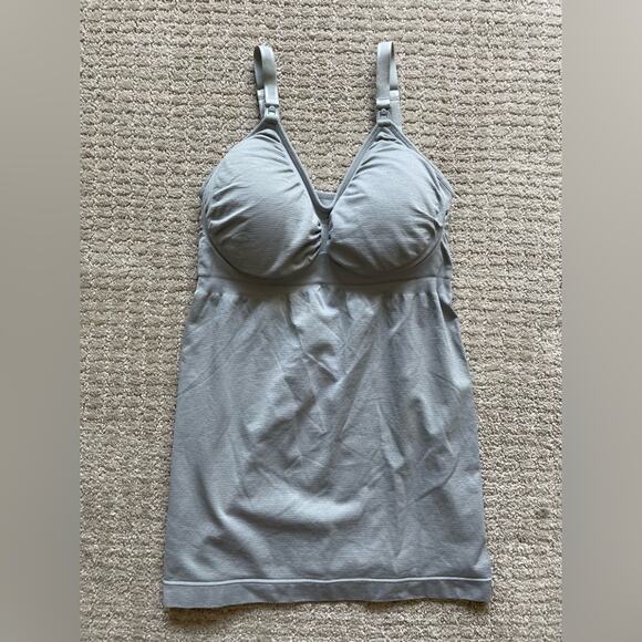 Kindred Bravely Sublime Seamless Nursing Snap Down Tank in Grey Size M - Picture 2 of 5
